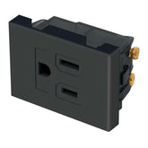 Tomacorriene sencillo negro sin apa 35mm linea española voleck